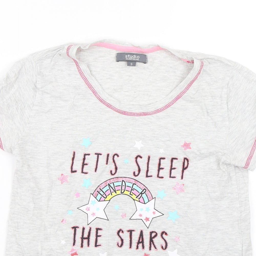 Studio Sleepover Girls Grey   Top Pyjama Top Size S