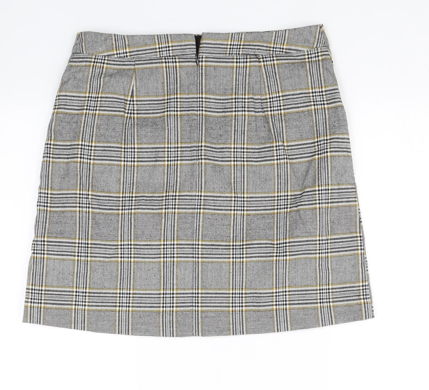 F&F Womens Grey Check  Bandage Skirt Size 10