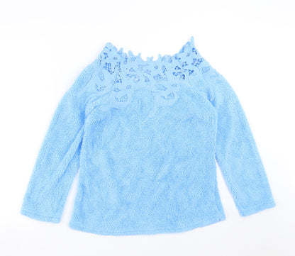 Womens UK Size S Preworn Blue Pullover Jumper