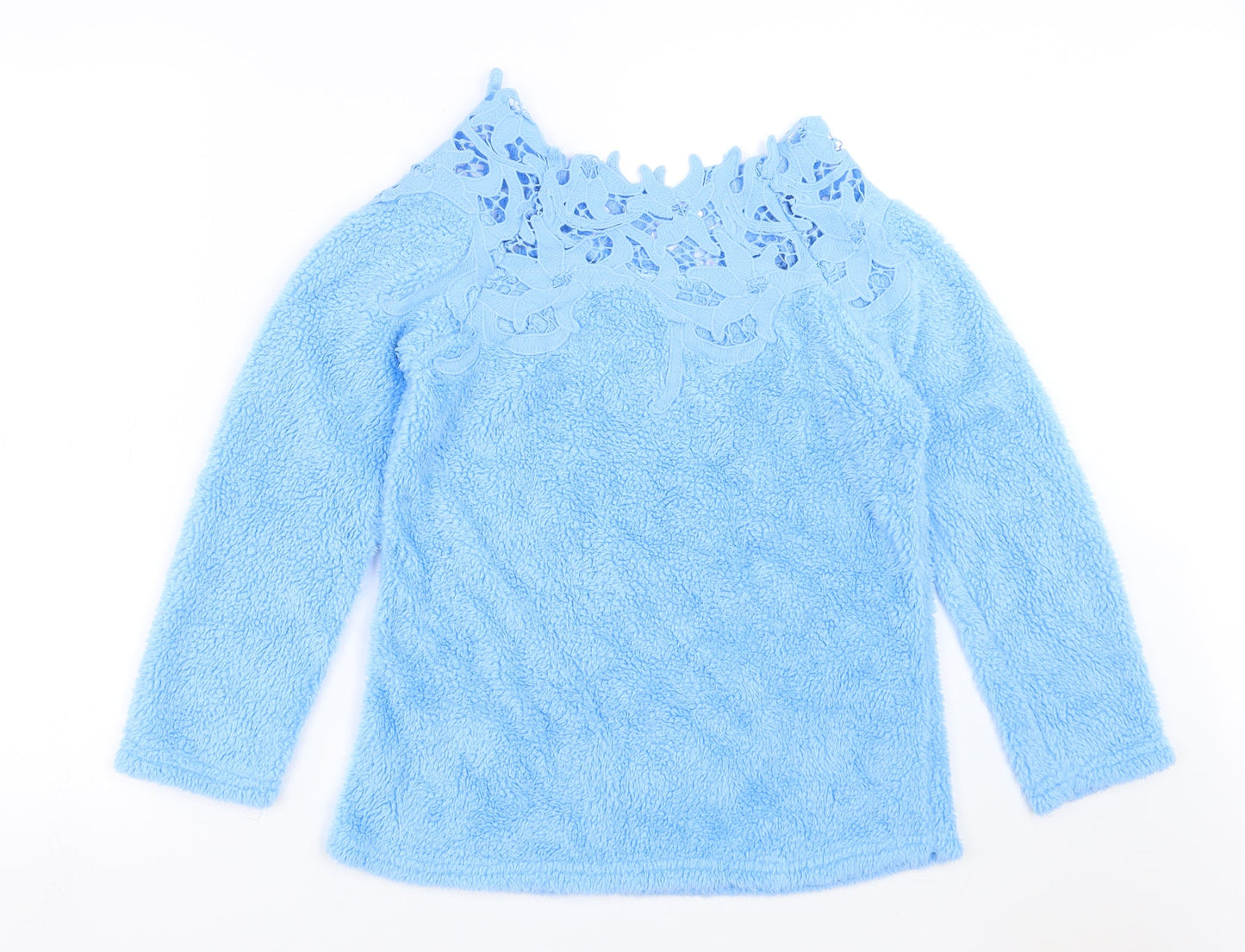 Womens UK Size S Preworn Blue Pullover Jumper