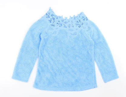 Womens UK Size S Preworn Blue Pullover Jumper