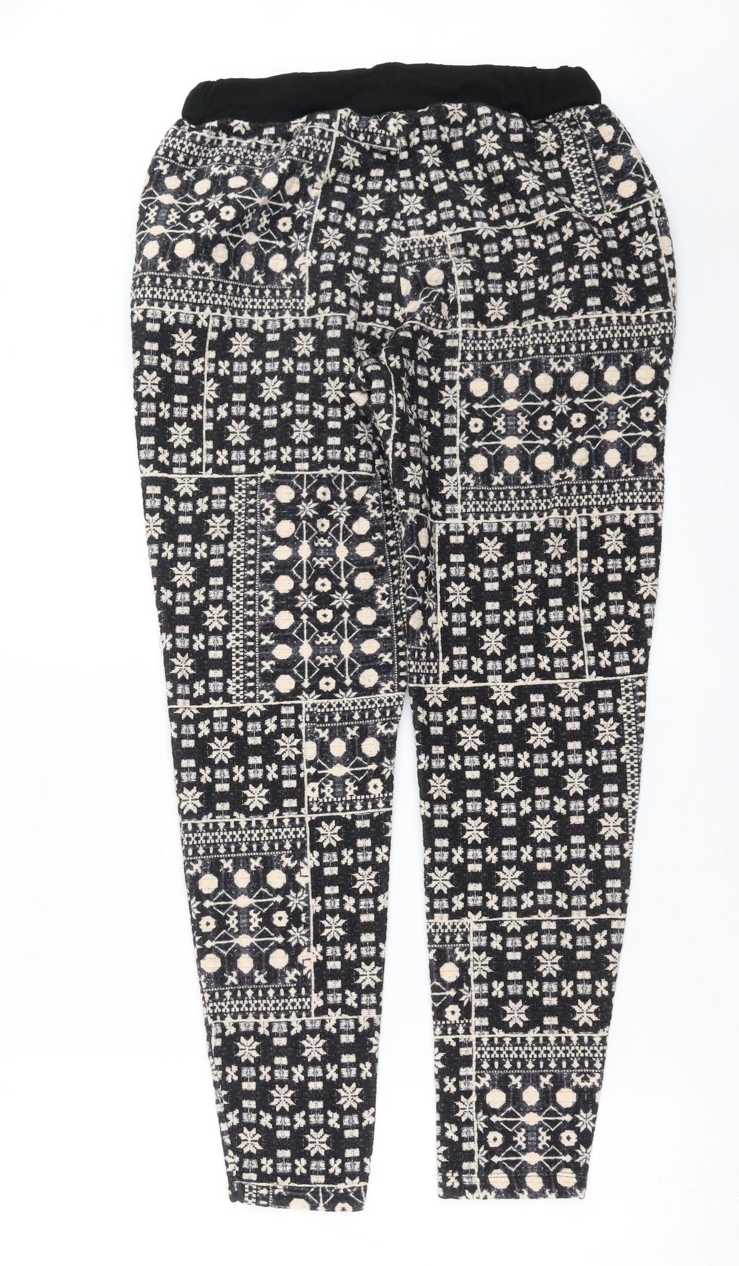Womens UK Size S H&M Regular Fit Jogger Black Trousers