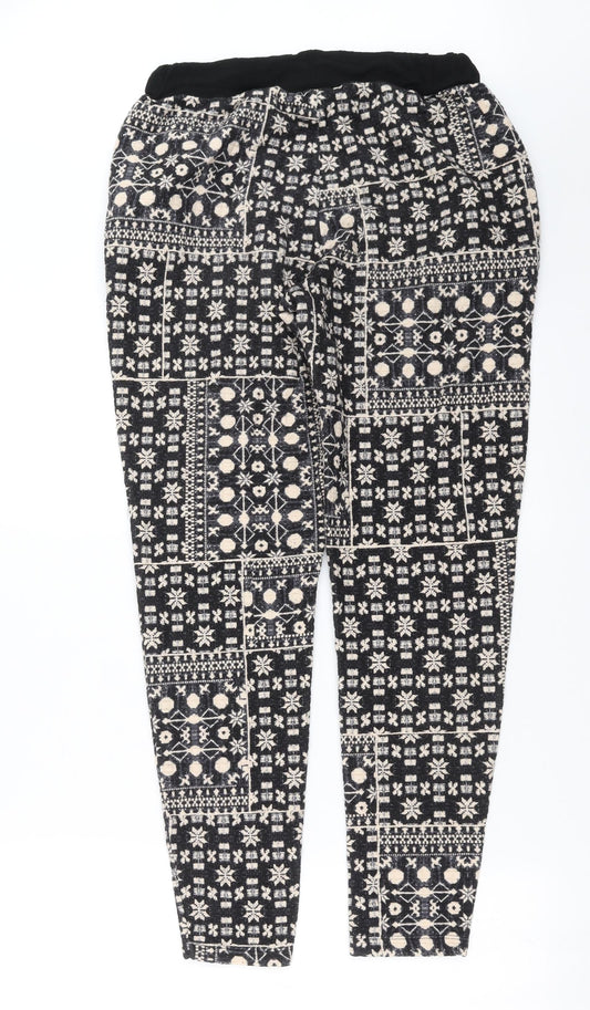 Womens UK Size S H&M Regular Fit Jogger Black Trousers