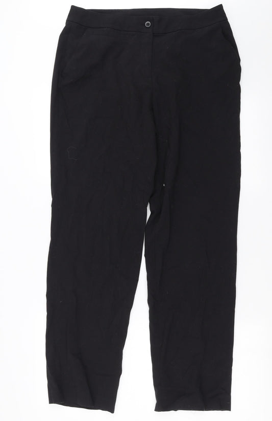 TU Womens Black   Trousers  Size 14 L30 in