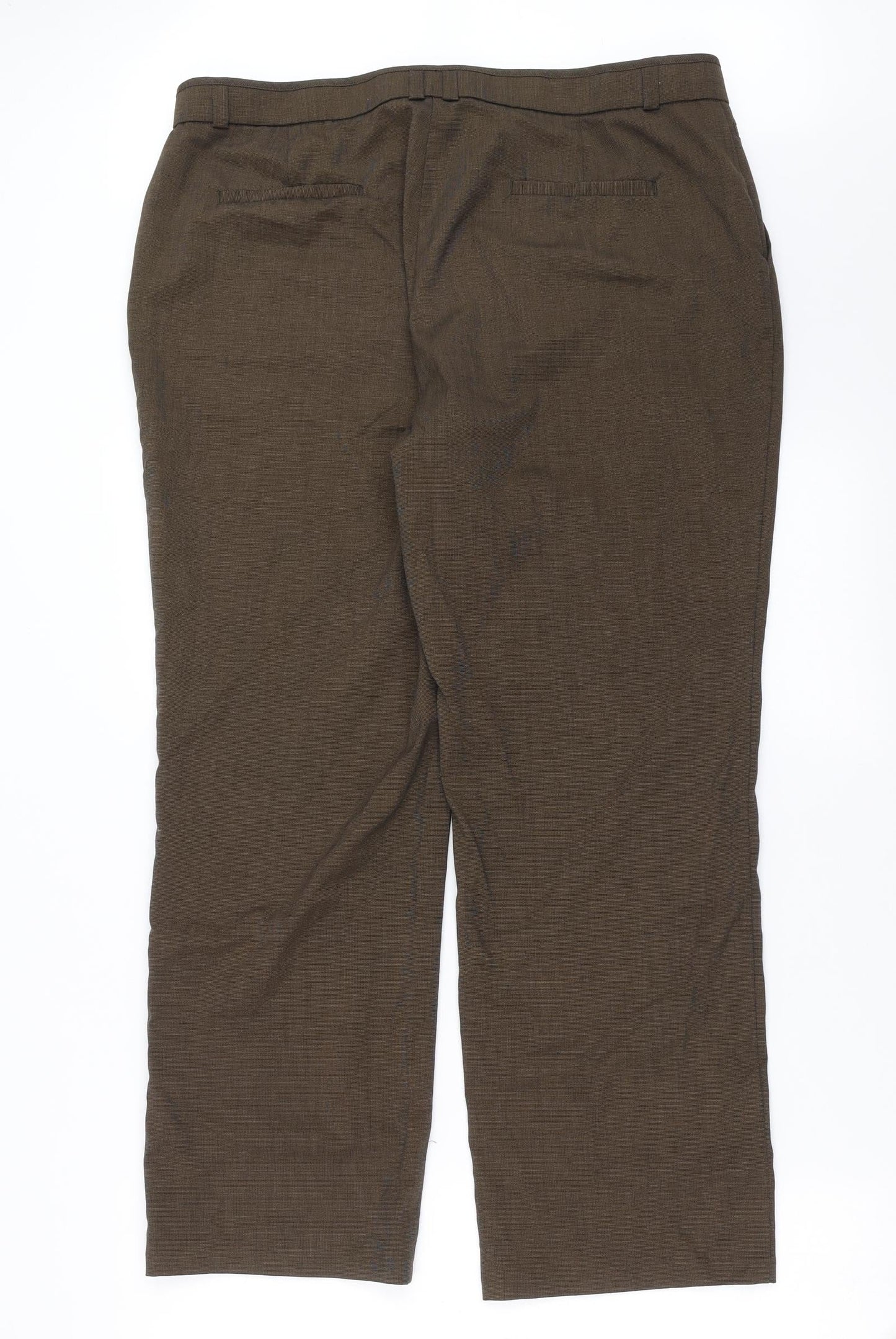 Womens UK Size 18 Marks and Spencer Regular Fit  Brown Trousers