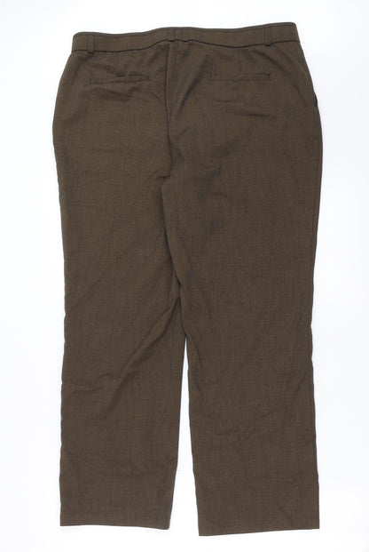 Womens UK Size 18 Marks and Spencer Regular Fit  Brown Trousers