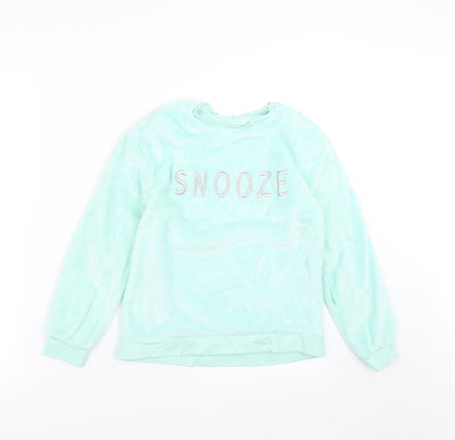 George Girls Green Solid  Top Pyjama Top Size 9-10 Years  - snooze