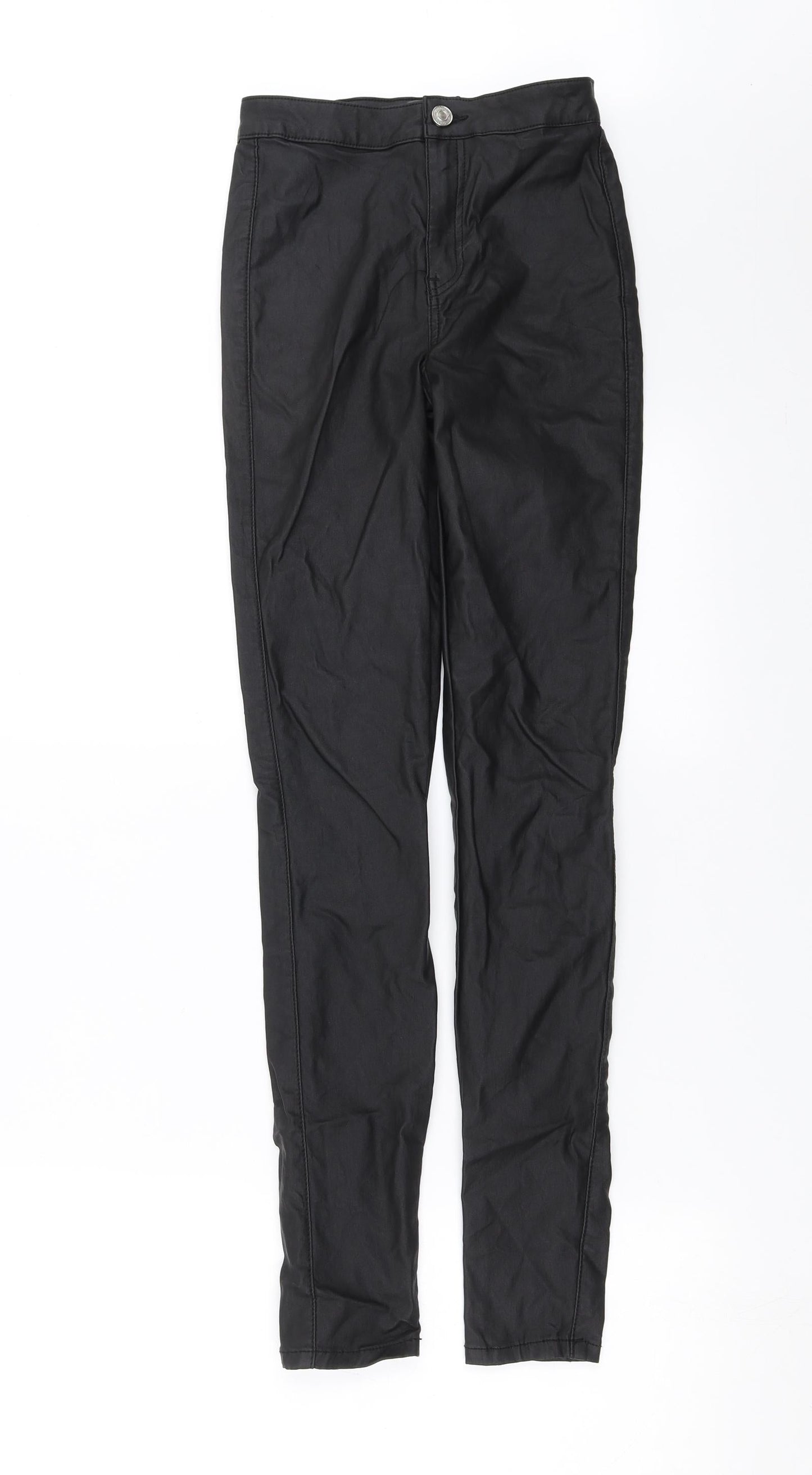Womens UK Size 8 Missguided Extra-Slim Fit  Black Trousers