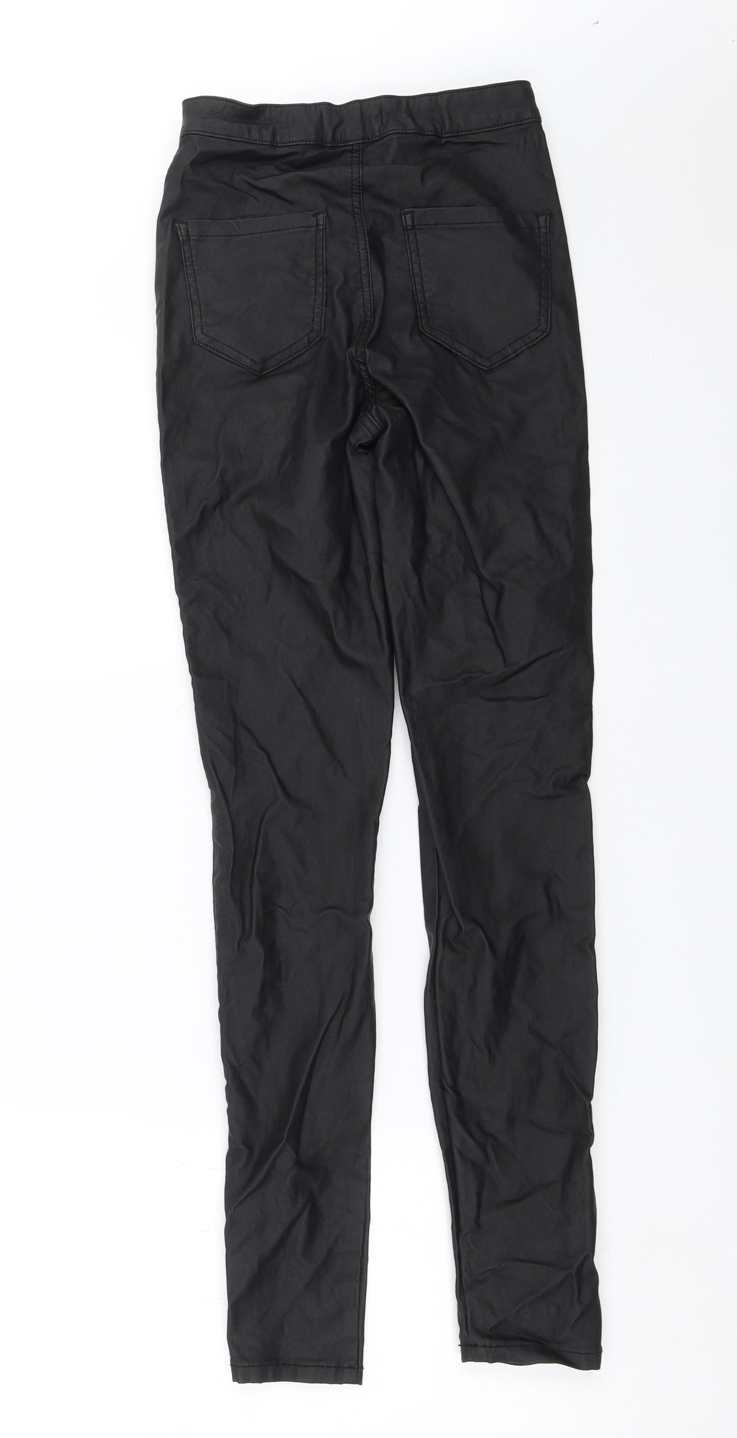 Womens UK Size 8 Missguided Extra-Slim Fit  Black Trousers