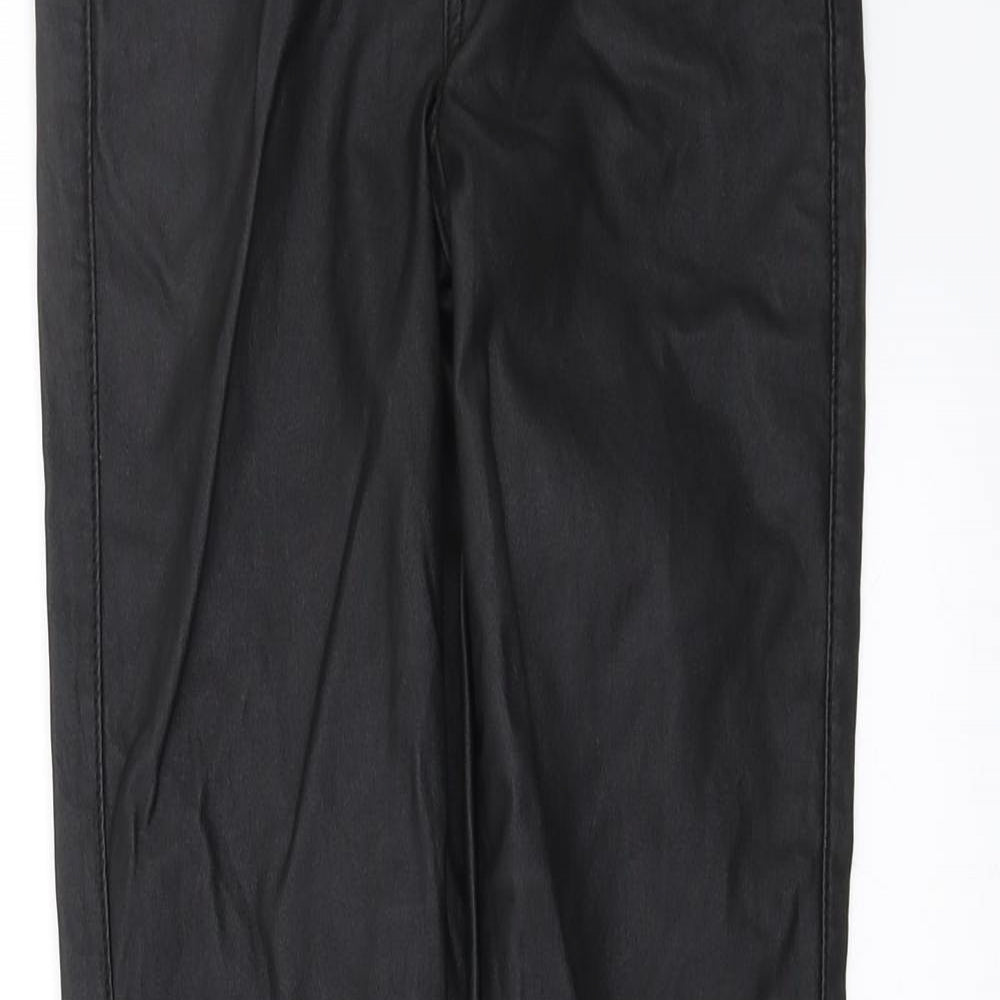 Womens UK Size 8 Missguided Extra-Slim Fit  Black Trousers