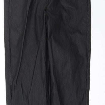 Womens UK Size 8 Missguided Extra-Slim Fit  Black Trousers