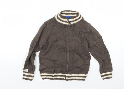 Cherokee Boys Brown  Knit Cardigan Jumper Size 3 Years