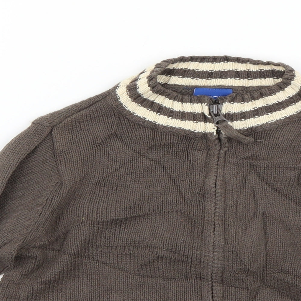 Cherokee Boys Brown  Knit Cardigan Jumper Size 3 Years