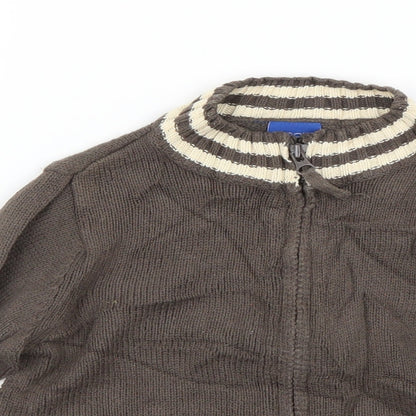 Cherokee Boys Brown  Knit Cardigan Jumper Size 3 Years