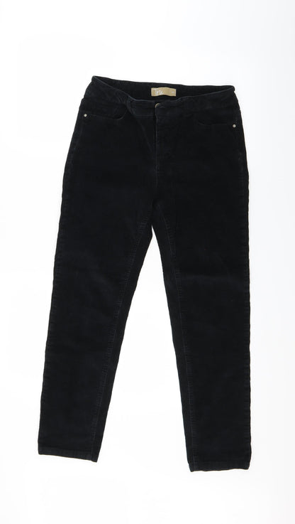 Tru Womens Black  Corduroy Capri Jeans Size 10 L24 in