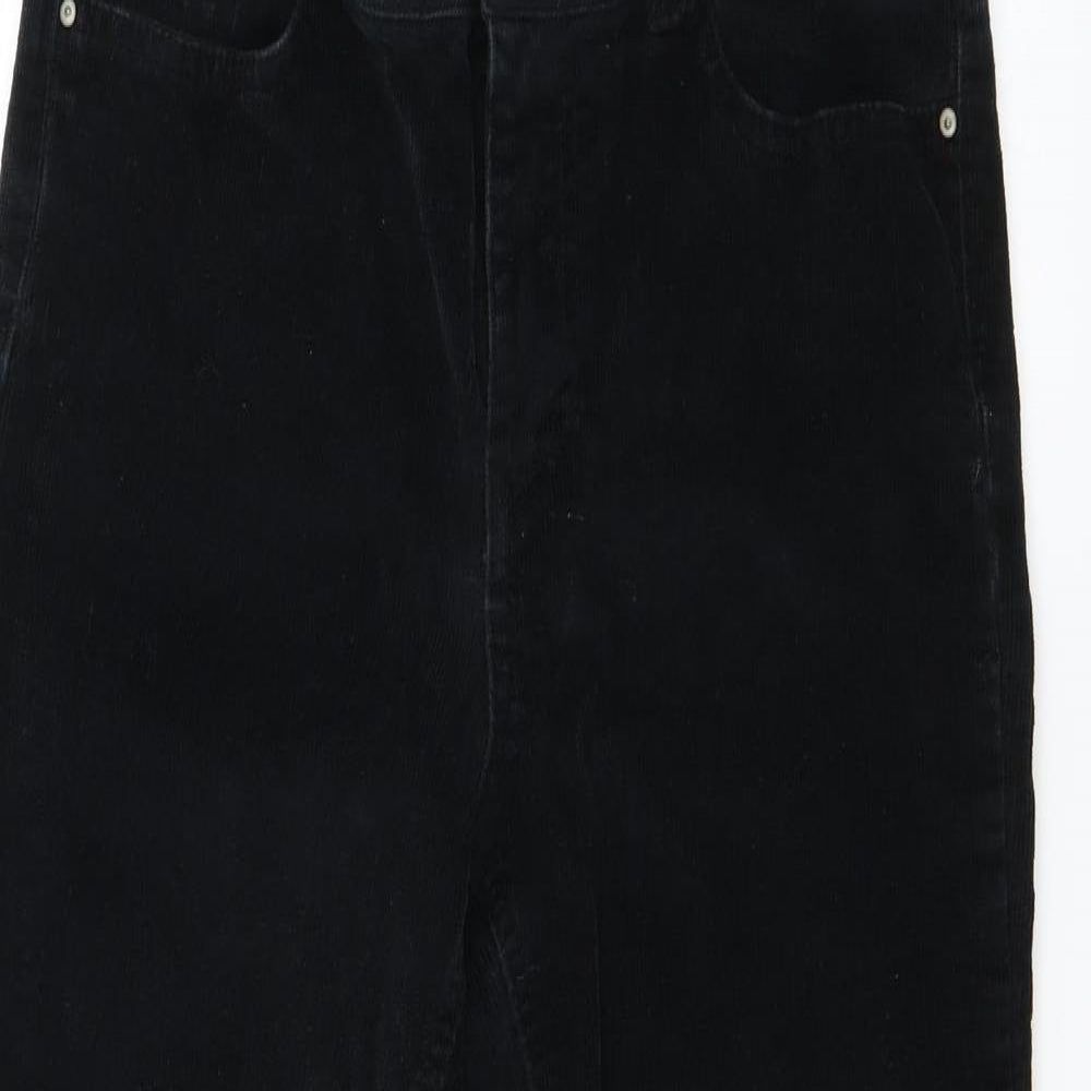 Tru Womens Black  Corduroy Capri Jeans Size 10 L24 in