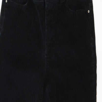 Tru Womens Black  Corduroy Capri Jeans Size 10 L24 in
