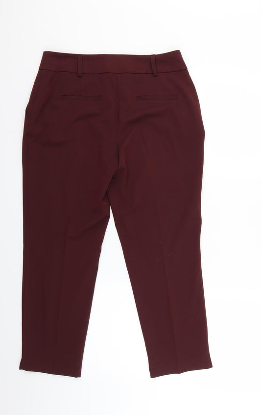 Womens UK Size 8 Dorothy Perkins Regular Fit Capri Red Trousers