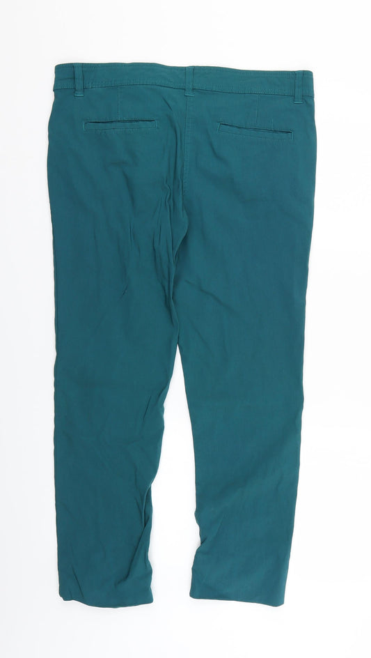 Papaya Womens Green   Capri Trousers Size 33 in L24 in