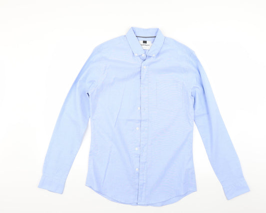 Topman Mens Blue    Button-Up Size S