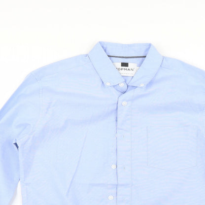 Topman Mens Blue    Button-Up Size S