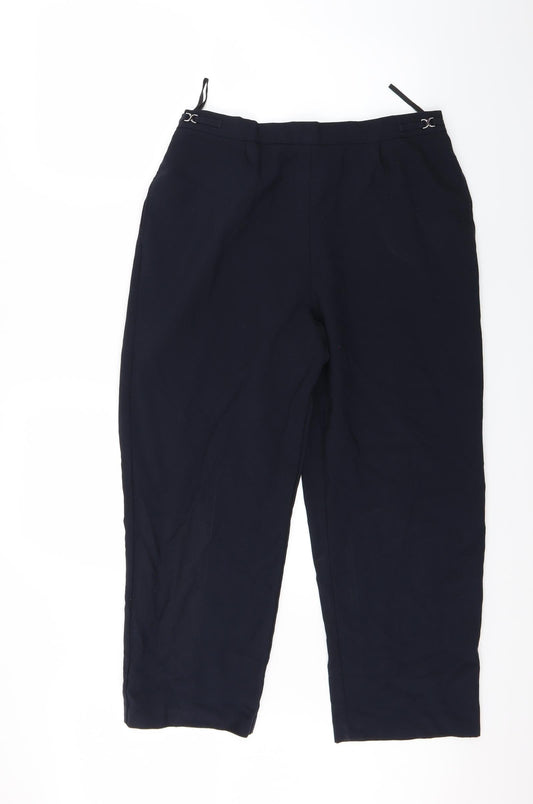 BM Womens Blue   Cropped Trousers Size 14 L23 in