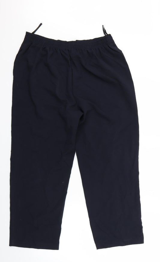 BM Womens Blue   Cropped Trousers Size 14 L23 in