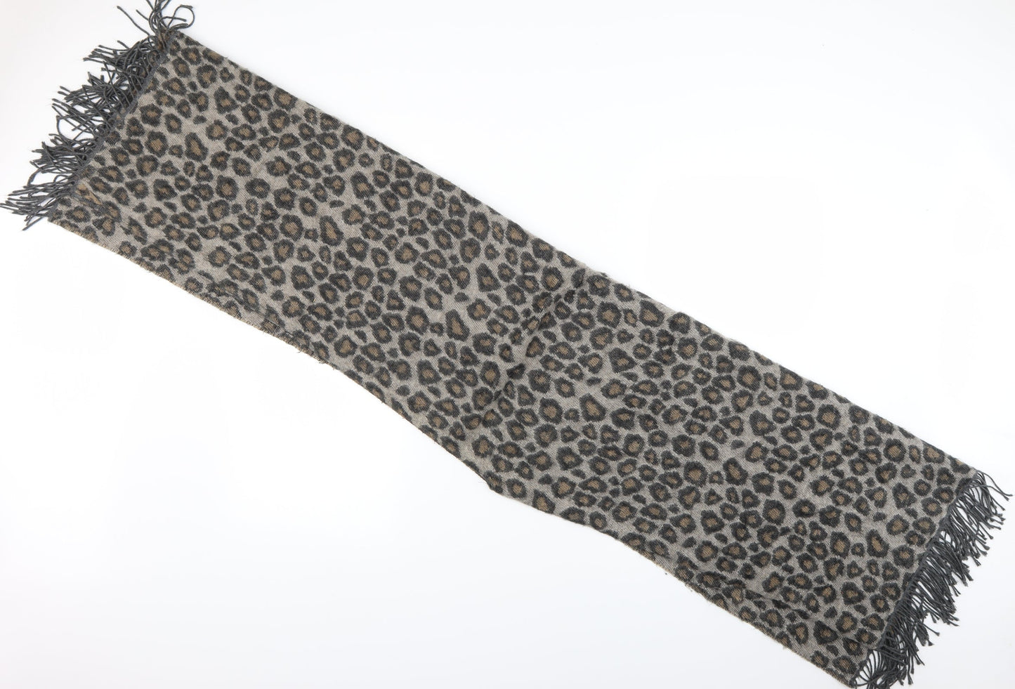 Preworn Womens Brown Animal Print Knit  Shawl/Wrap