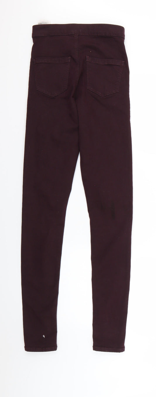 Topshop Womens Red  Denim Skinny Jeans Size 26 in L29 in