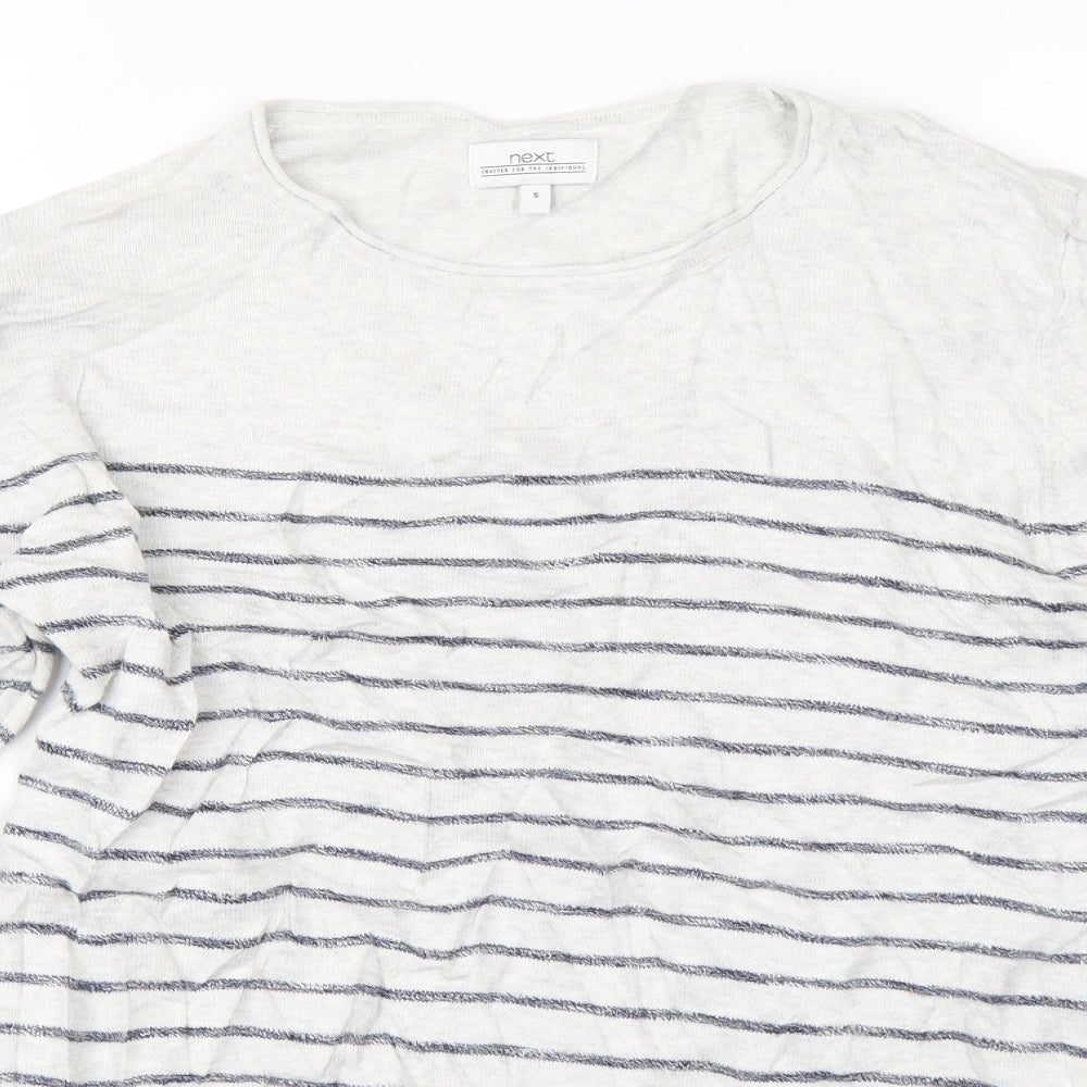 Womens UK Size S NEXT White Pullover Jumper