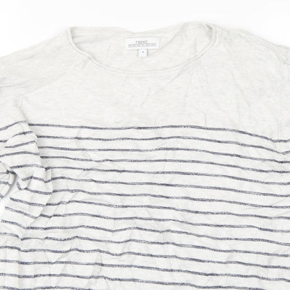 Womens UK Size S NEXT White Pullover Jumper