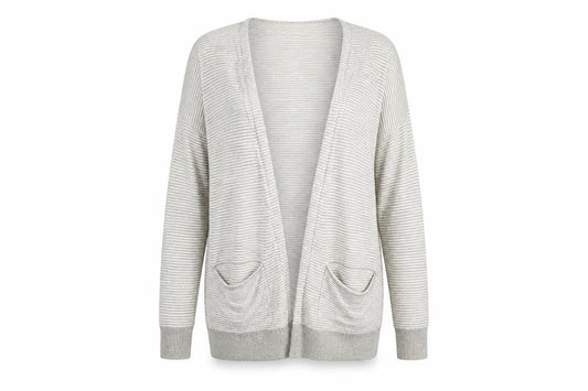 Womens UK Size M Verve Ami Grey Cardigan Jumper