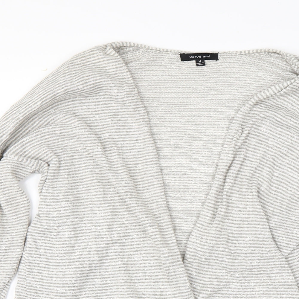 Womens UK Size M Verve Ami Grey Cardigan Jumper