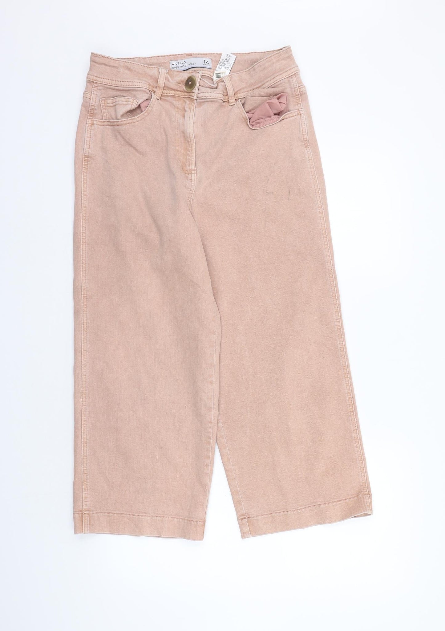Womens UK Size 14 NEXT Regular Fit  Pink Trousers