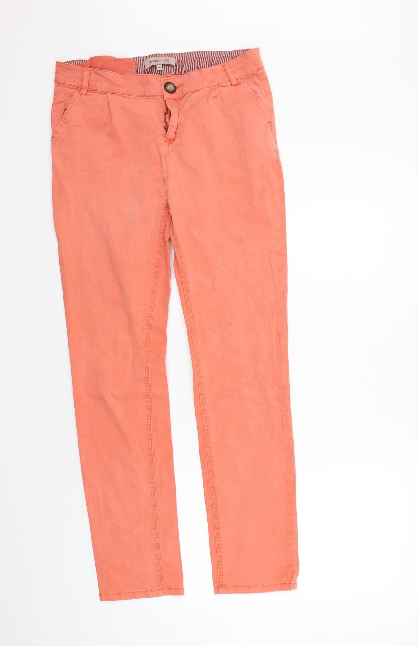 Dickins & Jones Womens Orange   Trousers  Size 10 L29 in
