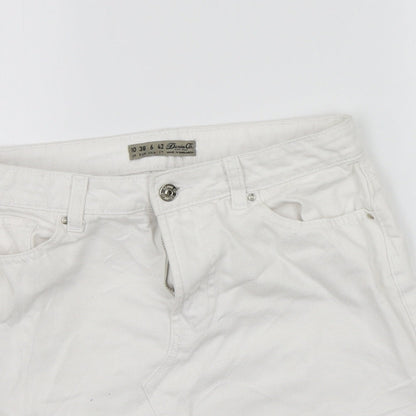 deniem co Womens White   A-Line Skirt Size 10