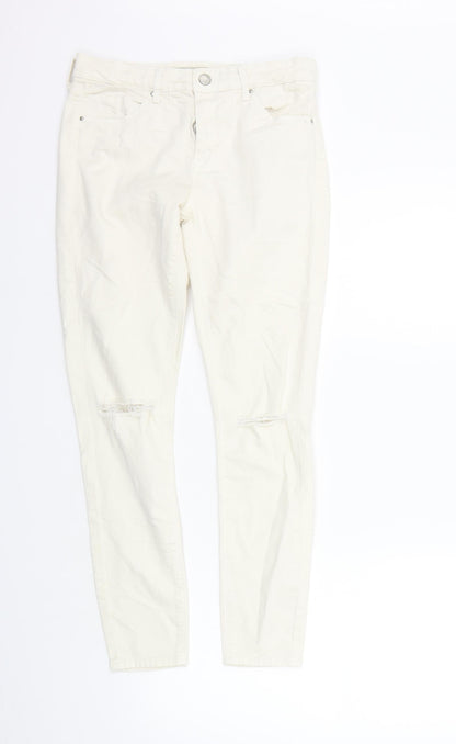 Womens UK Size 28 in Topshop Regular Fit  Beige Trousers