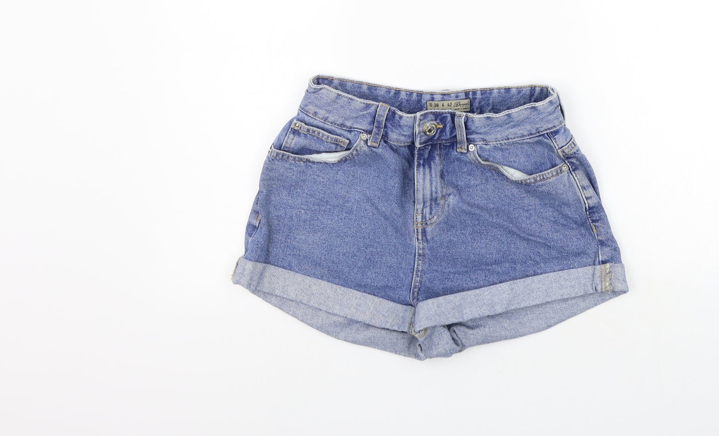 deniem co Womens Blue   Cut-Off Shorts Size 10