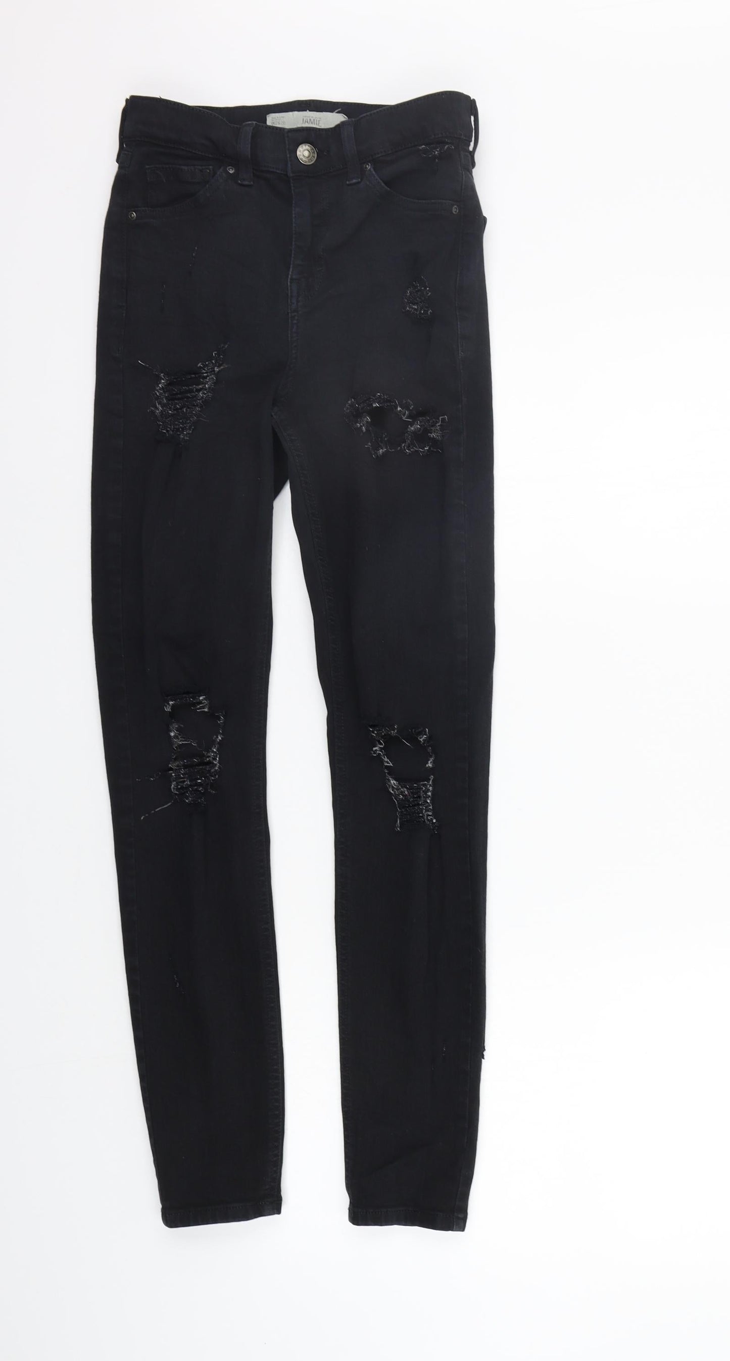 Topshop Womens Black   Skinny Jeans Size 26 in L32 in