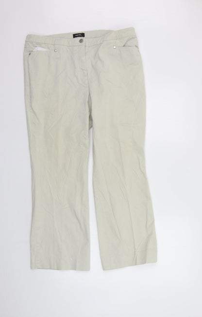Magi Fit Womens Beige   Trousers  Size 16 L27 in - washable mark