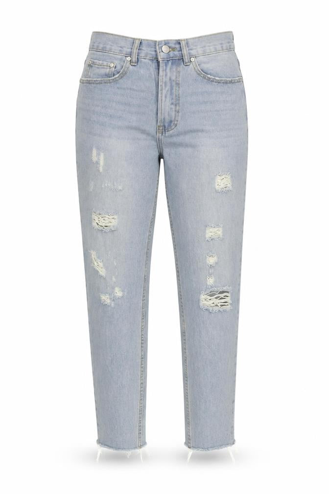 Womens UK Size 8 Missguided Regular Fit Straight Blue Jeans