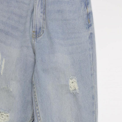 Missguided Womens Blue   Straight Jeans Size 8 L28 in