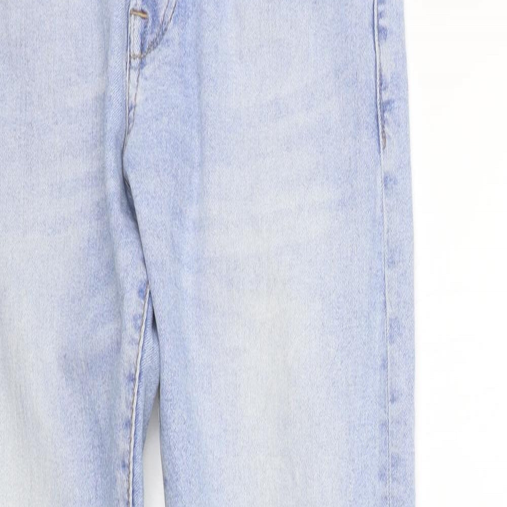 Womens UK Size 29 in H&M Regular Fit Straight Blue Jeans