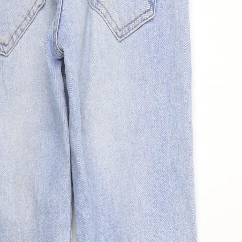 Womens UK Size 29 in H&M Regular Fit Straight Blue Jeans
