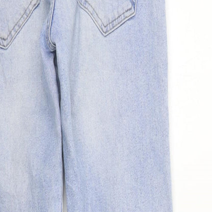 Womens UK Size 29 in H&M Regular Fit Straight Blue Jeans