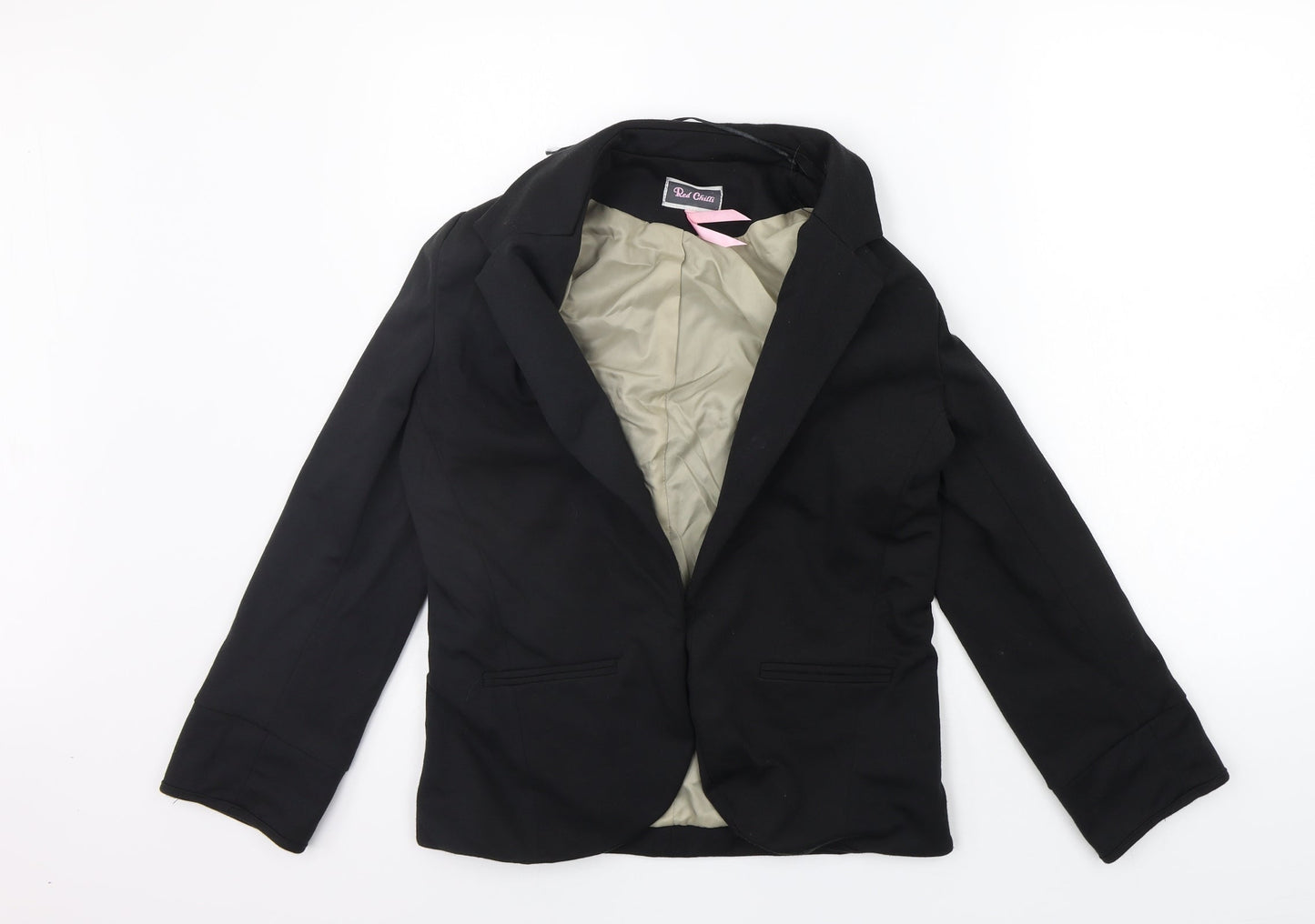 Womens UK Size 8 Red Chilli Black Jacket