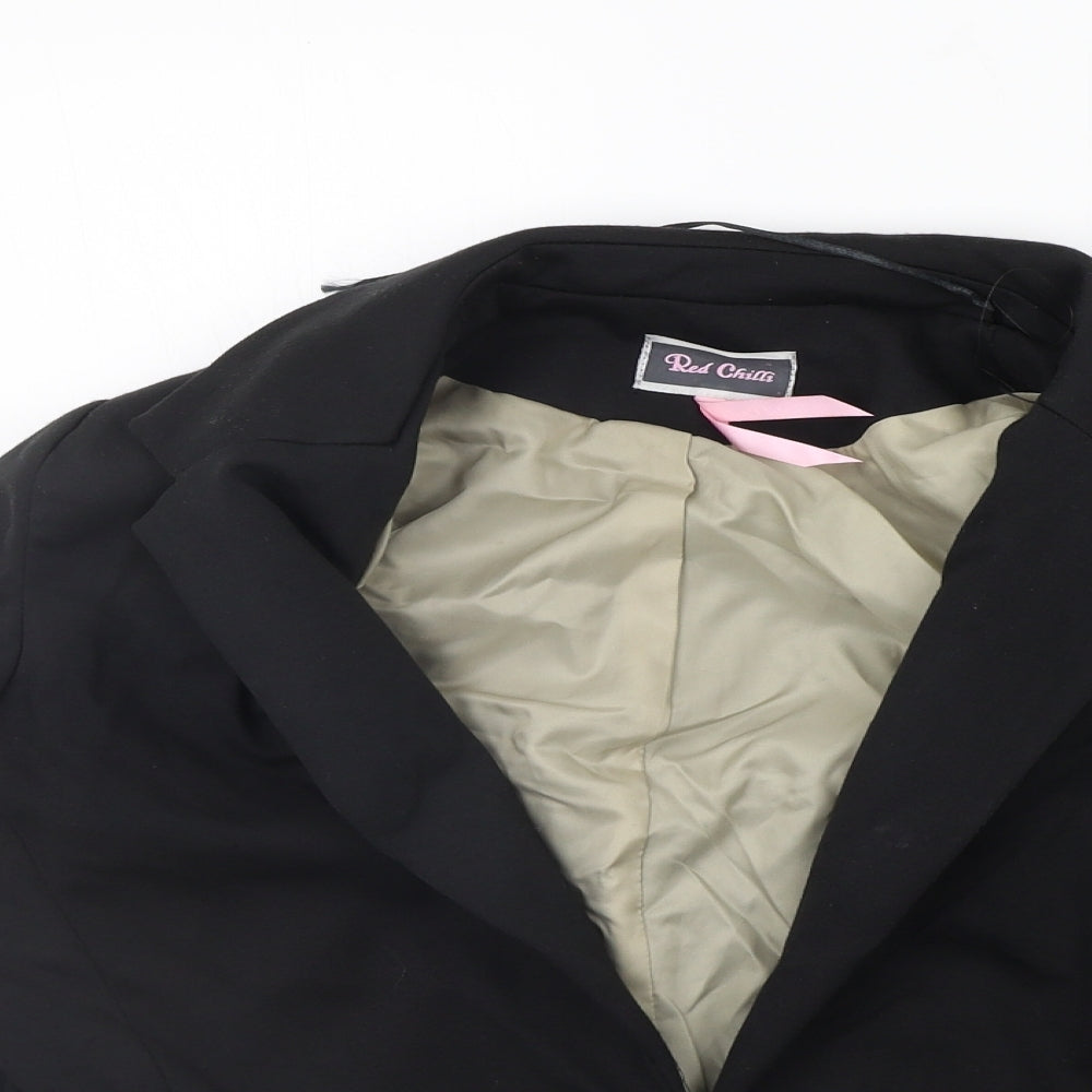 Womens UK Size 8 Red Chilli Black Jacket