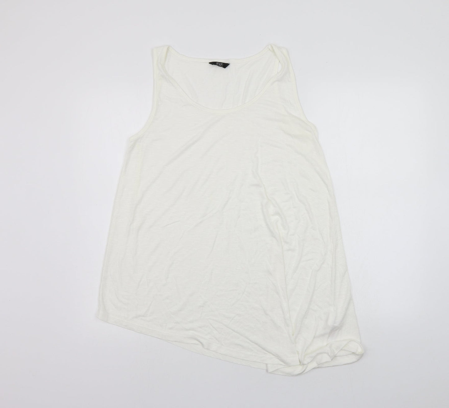 F&F Womens White   Basic Tank Size 14