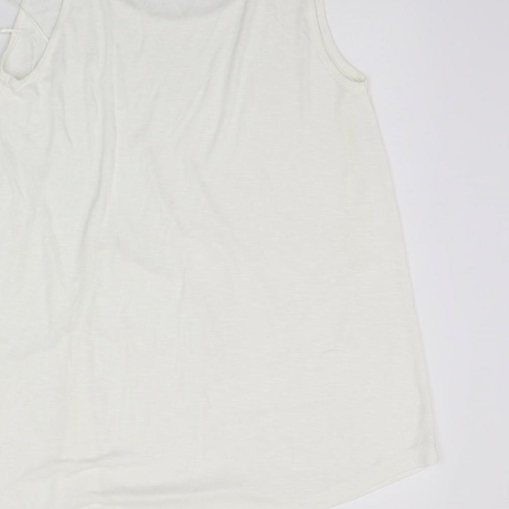 F&F Womens White   Basic Tank Size 14