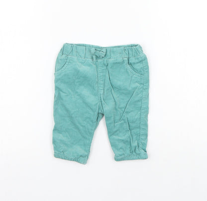 Marks and Spencer Girls Blue   Cropped Trousers Size 0-3 Months